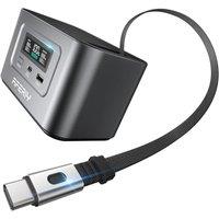 AFERIY 31000mAh/99.2Wh Portable Power Station, 100W Camping Power Bank Solar Generator with LiFePO4 Battery USB/Type C Outlet, Built in Extension Cabl