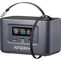AFERIY 31000mAh/99.2Wh Portable Power Station, 100W Camping Power Bank Solar Generator with LiFePO4 Battery USB/Type C Outlet, Built in Extension Cabl