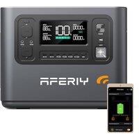 AFERIY Portable Power Station 1008Wh LiFePO4 Battery, 1200W Max AC/100W PD Type-C Output, 1.2H Fast AC Charger with APP Control, Solar Generator for C
