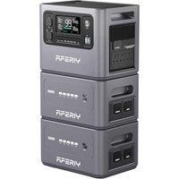 AFERIY P280 6114Wh Portable Power Station,with 2 Extra Battery,2800W Expandable Capacity LiFePO4 Battery Backup,Solar Generator for Home Use,Outdoor C