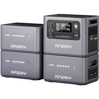 AFERIY P280 8192Wh Portable Power Station,with 3 Extra Battery,2800W Expandable Capacity LiFePO4 Battery Backup,Solar Generator for Home Use,Outdoor C