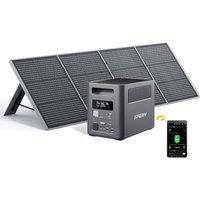 AFERIY Portable 1800W Power Generator with 200W Solar Panel, 1024Wh LiFePO4 Batteries, UPS, 220V-240V AC Outputs, Foldable Solar Panel with USB Ports,