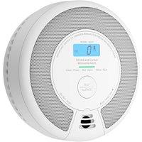 X-Sense Combination Smoke and Carbon Monoxide Alarm with LCD Display & 10-Year Battery, Smoke Alarm for Home Compliant with EN 14604 and EN 50291 Stan