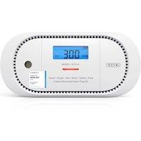 X-Sense Carbon Monoxide Detector Alarm with Digital LCD Display, CO Detector Alarm with 5-Year Replaceable Battery and Peak Value Memory, XC01-R