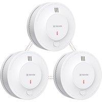 X-Sense Wireless Interlinked Smoke Alarm Detector with Sealed 10-Year Battery, Interconnected Fire Alarm Conforms to EN 14604 Standard, Link+, SD19-W,
