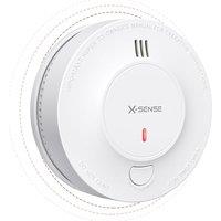 X-Sense Wireless Interlinked Smoke Alarm Detector with Sealed 10-Year Battery, Interconnected Fire Alarm Conforms to EN 14604 Standard, Link+, SD19-W,