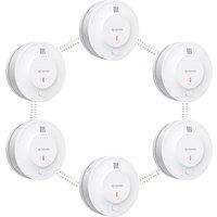 X-Sense Wireless Interlinked Smoke Alarm Detector with Sealed 10-Year Battery, Interconnected Fire Alarm Conforms to EN 14604 Standard, SD19-W, Link+,