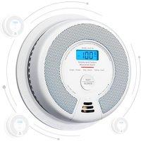 X-Sense Wireless Interlinked Combination Smoke and Carbon Monoxide Alarm, Smoke Alarm for Home with LCD Display & 10-Year Battery, Link+ Series, SC07-