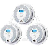 X-Sense Wireless Interlinked Combination Smoke and Carbon Monoxide Alarm, Smoke Alarm for Home with LCD Display & 10-Year Battery, Link+ Series, SC07-