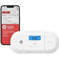 X-Sense Wi-Fi Smart Carbon Monoxide Alarm Carbon Monoxide Detector, Real-Time Push Notifications via X-Sense Home Security App, Replaceable Battery, F