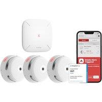 X-Sense Wi-Fi Smoke Alarms for Home with SBS50 Base Station, Wireless Interlinked Smart Smoke Alarm Home Security System, Smart Fire Alarm, Compatible