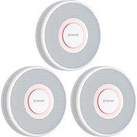X-Sense Smart Smoke Alarm with English Voice Alerts, XS0B-MR, 3-Pack | 17 Preset Locations, Requires the SBS50 Base Station for App Control, Wireless