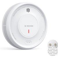 X-Sense Smart Smoke Alarm for Home with Magnetic Mount, Wireless Interlinked Fire Alarm, 10-Year Life Product and Replaceable Battery, App Function, R