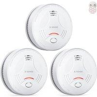 X-Sense Smoke Alarm for Home, Base Station SBS50 Required, All-in-One Control with the X-Sense Home Security AppSD11-MR3-Pack