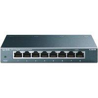 TP-Link TL-SG108 8-Port Gigabit Ethernet Switch, 10-100-1000 Mbps Network Switch, Green Ethernet Technology, Supports QoS, IGMP LAG, Desktop/Wall-Moun