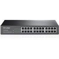 TP-Link TL-SF1024D 24-Port 10/100Mbps Network Switch, 13-inch Rack-Mount/Desktop Ethernet Switch, Steel Case, RJ45 Ports (Auto Negotiation/Auto MDI/MD