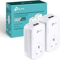 TP-Link TL-PA9020PKIT 2-Port Gigabit Passthrough Powerline Adapter Starter Kit, 2X2 MIMO, Powerline Network Adapters Speed up to 2000Mbps, 4K HD Video