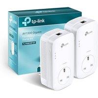 TP-Link TL-PA8010PKIT 1-Port Gigabit Passthrough Powerline Adapter Starter Kit, Powerline Network Adapters Speed up to 1300 Mbps, HD Video Streaming a