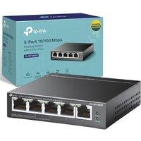 TP-Link TL-SF1005P 5 Port Fast Ethernet PoE Switch, 4 PoE+ Ports at 67W, Desktop Network Swtich, Plug & Play, Sturdy Metal with Shielded Ports, Fanles