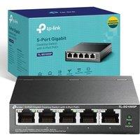 TP-Link TL-SG1005P 5-Port Gigabit Desktop PoE Switch with 4-Port PoE+, 802.3af/at 30W, 65W Total Budget, 802.1p/DSCP QoS for Traffic Prioritization, I