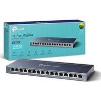 TP-Link TL-SG116 16-Port Desktop Gigabit Network Switch, Green Power-Saving Ethernet Splitter, Support 802.1p/DSCP QoS and IGMP Snooping Function, Wal