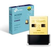 TP-Link Archer T2U Nano WiFi Dongle, AC600 Wireless USB wifi Adapter, Dual Band 5 GHz High Speed Wi-Fi dongle for PC, Desktop, Laptop, Supports Window
