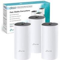 TP-Link Deco M4(3-pack) AC1200Mbps Whole Home Mesh WiFi System, up to 4000 sq ft Coverage, Qualcomm CPU, Dual-Band WiFi Booster with Gigabit Ports, Co