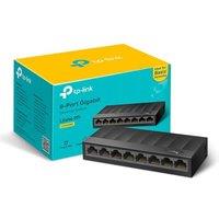 TP-Link LS1008G 8-Port Desktop/Wallmount Gigabit Ethernet Switch/Hub, Ethernet Splitter, Plug & Play, Desktop, Plastic Case Unmanaged