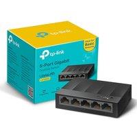 TP-Link LS1005G 5-Port Desktop/Wallmount Gigabit Ethernet Switch/Hub, Network Splitter, Plug and Play, Plastic Case, Black 5 Port Gigabit