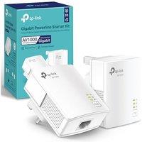 TP-Link TL-PA7017KIT 1-Port Gigabit Powerline Starter Kit, Powerline Network Adapters Data Transfer Speed up to 1000 Mbps, Ideal for HD/3D/4K Video St