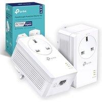 TP-Link TL-PA7017PKIT Gigabit Passthrough Powerline Adapter Starter Kit, Powerline Network Adapters Speed up to 1000 Mbps, 4K Video Streaming & Online