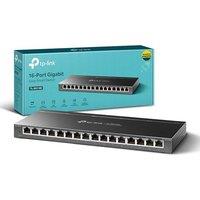 TP-Link TL-SG116E Managed 16-Port Gigabit Network Switch, Energy-Saving Ethernet Splitter, Support QoS VLAN IGMP Snooping, Traffic Prioritisation, Int