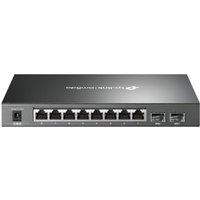 TP-Link JetStream 8-Port Gigabit Smart PoE+ Switch with 2 SFP Slots, Supports 8 Gigabit PoE Ports, 58W Budget, Fanless (SG2210P) 10-Port|8-Port PoE+|6