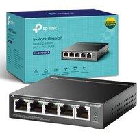 TP-Link TL-SG1005LP 5 Port Gigabit PoE Switch, 4 Gigabit PoE+ Ports, 802.3af/at 30W, 40W Total Budget, Network switch, Power Saving, Plug & Play, Me