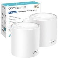 TP-Link Deco X60(2-pack) AX5400Mbps Whole Home Mesh WiFi 6 System, AI Driven WiFi Booster, Up to 5,300 ft Coverage, 1 GHz Quad-Core CPU, Compatible