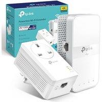 TP-Link TL-WPA7617 KIT AV1000 Powerline Adapter WiFi Extender, WiFi 1200Mbps, Ethernet Ports, Powerline WiFi Extender, Powerline Network Adapters, Plu