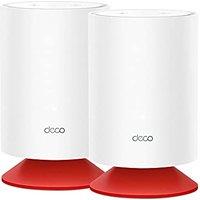 TP-Link Deco Voice X20 2 pack Wifi 6 Booster, AX1800 Whole Home Mesh Wi-Fi Router, Dual-Band internet booster, Gigabit Ports, Extended Coverage up to