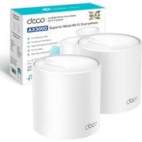 TP-Link Deco X50(2-pack) AX3000Mbps Whole Home AI-Driven Mesh WiFi 6 System, Dual-Band WiFi Booster with 3x Gigabit Ports, Coverage up to 4,500 ft2, C