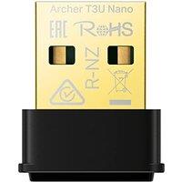 TP-Link Archer T3U Nano AC1300 Dual Band USB WLAN Stick Adapter (867MBit/s 5GHz, 400MBit/s 2.4GHz, WPA3 Encryption Standard, MU-MIMO, Windows 11/10/8.
