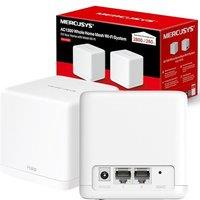 MERCUSYS Halo H30G(2-pack) Mesh Wi-Fi System, AC1300 Dual Band Whole Home WiFi booster, Coverage up to 2,800 ft, Connect over 100 Devices, Full Giga