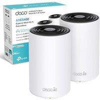 TP-Link Deco XE75(2-pack) AXE5400Mbps Wi-Fi 6E WiFi Mesh System, 8K Streaming, True Tri-Band Speed, AI-Driven WiFi Booster Router, Covers 500m2, Conne