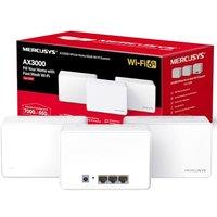 MERCUSYS Halo H80X(3-pack) AX3000Mbps Mesh WiFi 6 System, Gigabit Ports, TP-Link WiFi Mesh System, WiFi Router, WiFi Extender Booster, 7,000ft(650 m