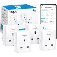 Tapo P110 (4-Pack) Smart Plug, WiFi Plug, Energy Monitoring, Electricity Usage Monitor, App Remote Control, Alexa,Voice Control with Alexa & Google, A