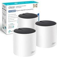 TP-Link Deco X55(3-pack) AX3000Mbps Whole Home Mesh WiFi 6 System, AI-Driven Seamless Mesh, Coverage 6,500 ft2, 150 Devices Connection, WiFi Router, E