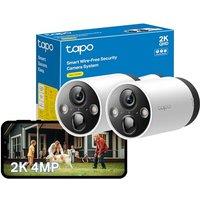 Tapo C420S2 2-Pack 2K QHD Security Camera Outdoor Wireless, 180-Day Battery Life, IP65, Colour Night Vision,AI Detection, Local and Cloud Storage, Wor