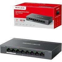 MERCUSYS MS108GP 8-Port Gigabit Desktop PoE Switch with 7-Port PoE+, 250m Long Range Ethernet Splitter Extender, Compatible with 802.3af/at PDs, up to