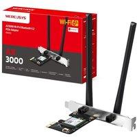 MERCUSYS MA80XE AX3000Mbps Dual-Band 5.2 PCIe WiFi Adapter for PC, WiFi 6 Bluetooth Adapter with Two Antennas, OFDMA, MU-MIMO,Low Latency, ideal for G