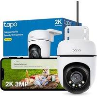 Tapo C510W 2K Outdoor Pan/Tilt Security Camera, 360Visual Coverage, IP65 WiFi Camera, Motion Tracking, Full-Colour Night Vision, Cloud and Local Sto