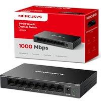 MERCUSYS MS108GS 8-Port Gigabit Network Switch, 8 10/100/1000Mbps Ports, Multiple Installation Ethernet Splitter, Auto-Negotiation, Auto-MDI/MDIX, P
