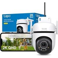 Tapo C520WS Pan/Tilt Outdoor Security Camera, 2K 4MP WiFi Outdoor Camera, 360 Vision Motion Tracking, No Monthly Fee, AI Detection, Starlight Colour